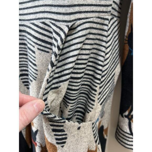 LA Soul Womens Knit Dress Size M Cat Lady Novelt Print Stripes Multicolor Office - Picture 3 of 9